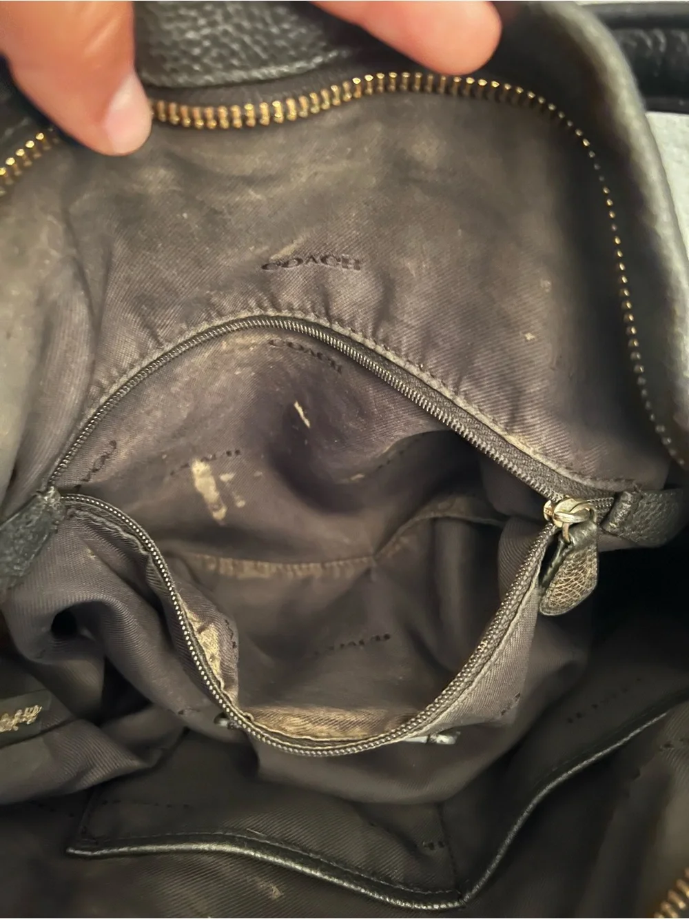 Coach Black Pebbled Leather Hobo Shoulder Bag with Silver Hardware